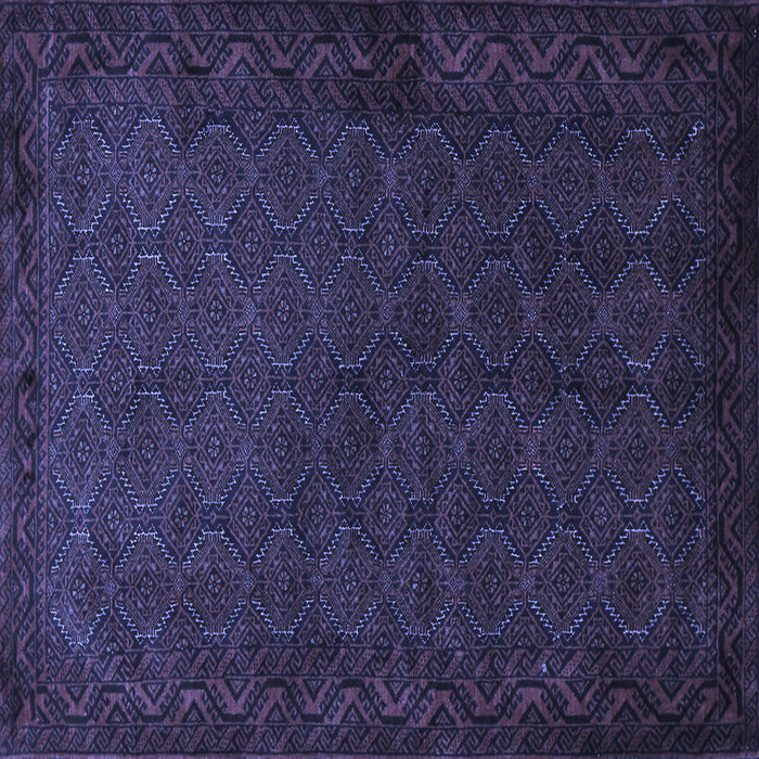 Square Persian Blue Traditional Rug, tr1813blu