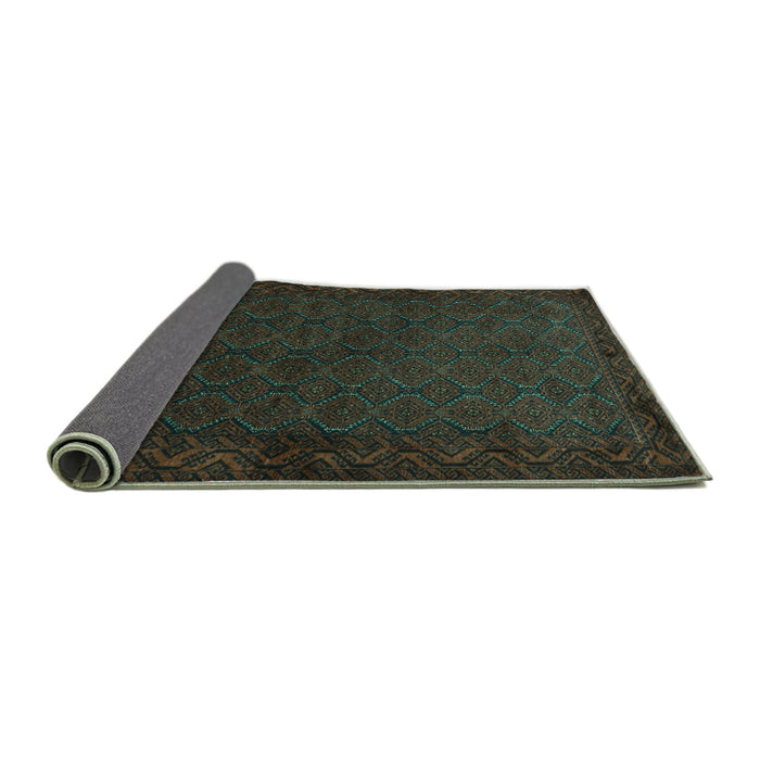 Sideview of Persian Turquoise Traditional Rug, tr1813turq