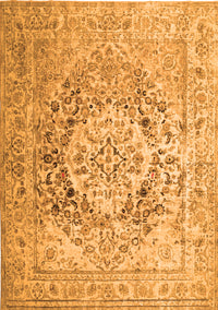 Medallion Orange Traditional Rug, tr1814org