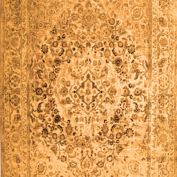 Medallion Orange Traditional Rug, tr1814org