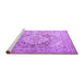 Sideview of Machine Washable Medallion Purple Traditional Area Rugs, wshtr1814pur