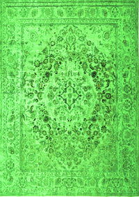 Medallion Green Traditional Rug, tr1814grn