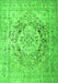 Medallion Green Traditional Rug, tr1814grn