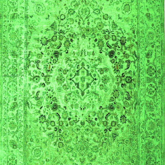 Medallion Green Traditional Rug, tr1814grn
