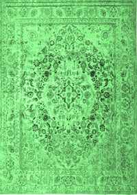 Medallion Emerald Green Traditional Rug, tr1814emgrn