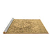 Sideview of Machine Washable Medallion Brown Traditional Rug, wshtr1814brn