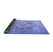 Sideview of Medallion Blue Traditional Rug, tr1814blu