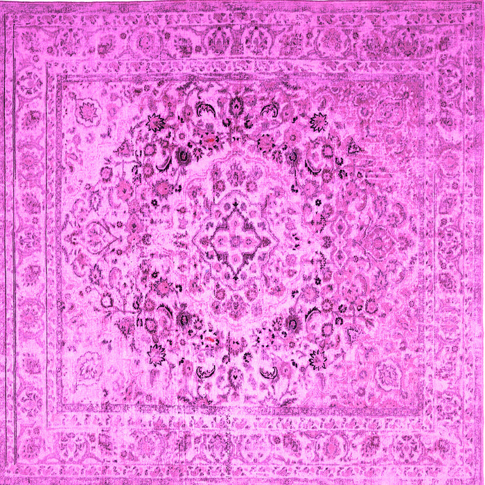 Square Medallion Pink Traditional Rug, tr1814pnk
