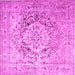 Square Medallion Pink Traditional Rug, tr1814pnk