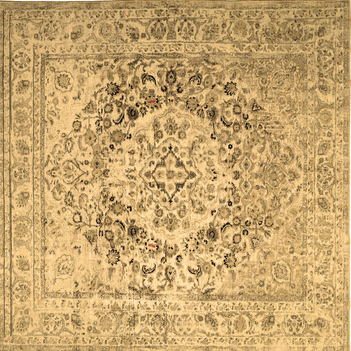 Square Medallion Brown Traditional Rug, tr1814brn
