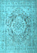 Medallion Light Blue Traditional Rug, tr1814lblu