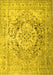 Medallion Yellow Traditional Rug, tr1814yw