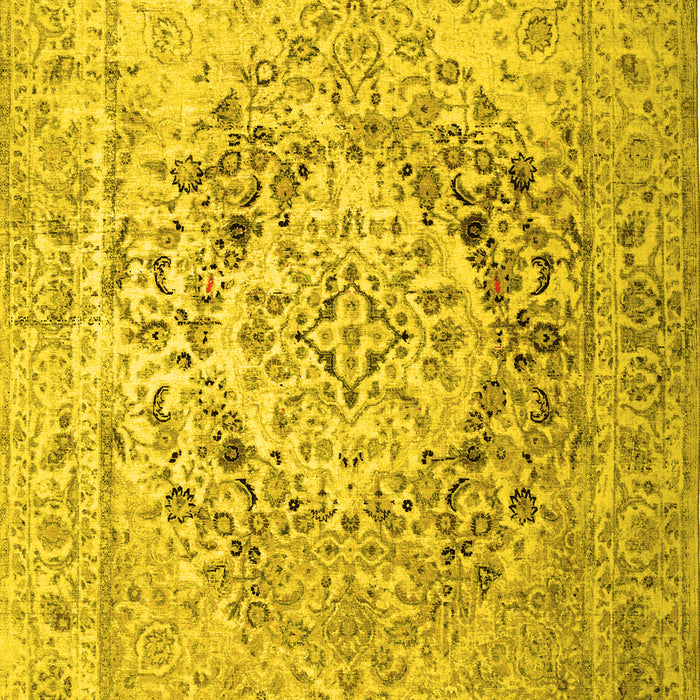 Medallion Yellow Traditional Rug, tr1814yw