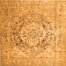 Serging Thickness of Medallion Orange Traditional Rug, tr1814org