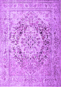 Medallion Purple Traditional Rug, tr1814pur