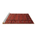 Sideview of Machine Washable Traditional Tomato Red Rug, wshtr1815