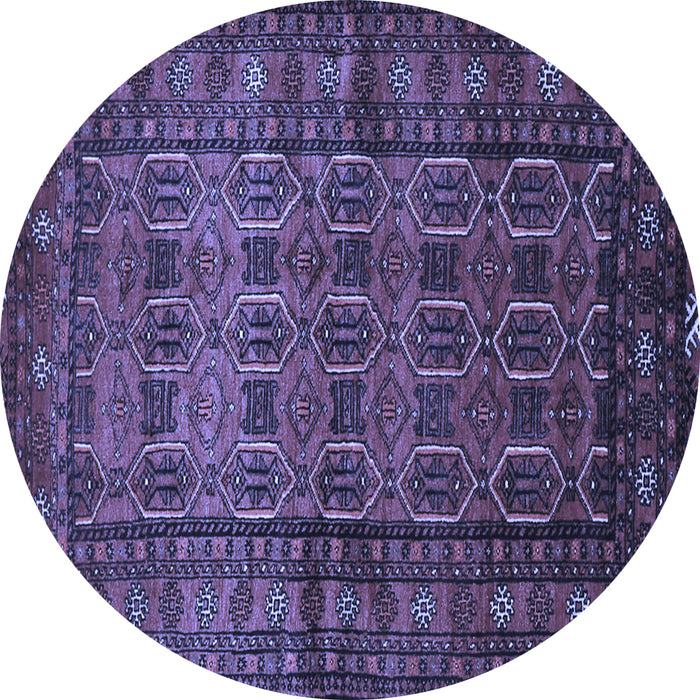 Round Persian Blue Traditional Rug, tr1815blu