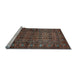 Sideview of Machine Washable Persian Light Blue Traditional Rug, wshtr1815lblu