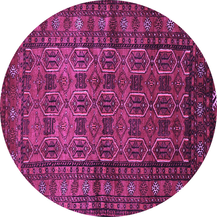 Round Persian Purple Traditional Rug, tr1815pur
