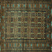 Square Persian Turquoise Traditional Rug, tr1815turq