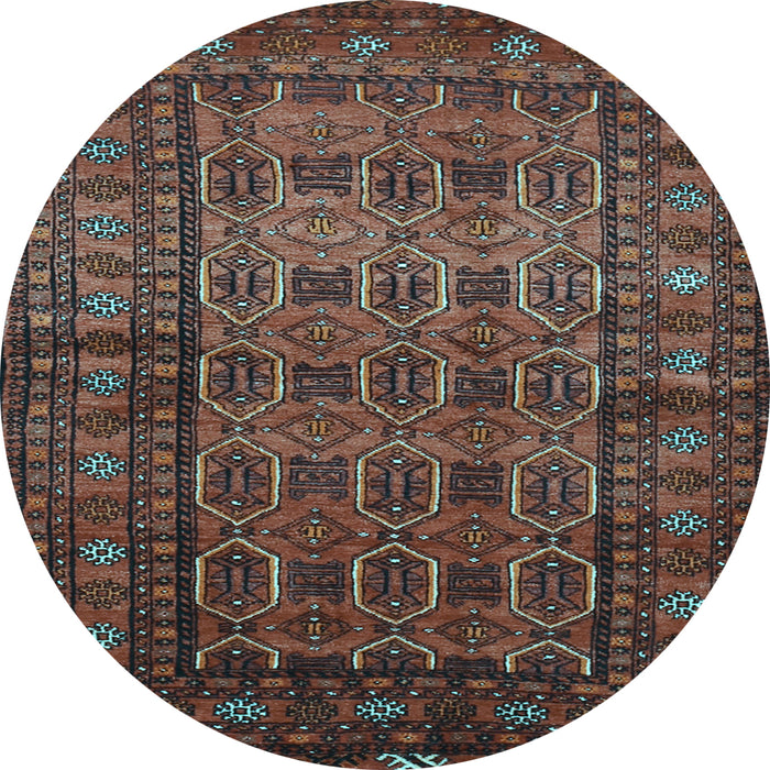 Round Persian Light Blue Traditional Rug, tr1815lblu