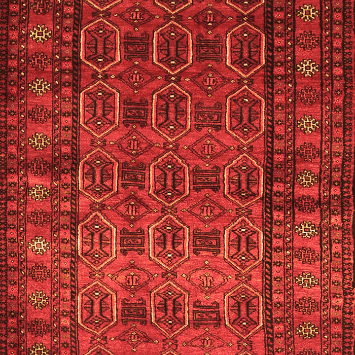 Serging Thickness of Machine Washable Persian Orange Traditional Area Rugs, wshtr1815org
