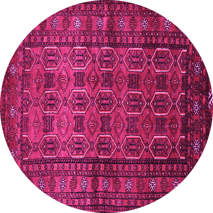Round Persian Pink Traditional Rug, tr1815pnk