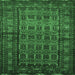 Square Persian Emerald Green Traditional Rug, tr1815emgrn
