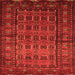 Serging Thickness of Persian Orange Traditional Rug, tr1815org