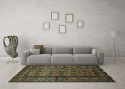 Machine Washable Persian Turquoise Traditional Area Rugs in a Living Room,, wshtr1815turq