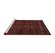 Sideview of Machine Washable Traditional Crimson Red Rug, wshtr1816