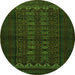 Machine Washable Persian Green Traditional Area Rugs, wshtr1816grn