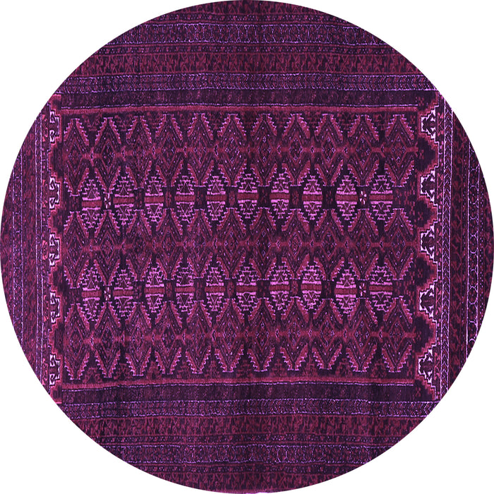 Round Machine Washable Persian Purple Traditional Area Rugs, wshtr1816pur