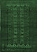 Machine Washable Persian Emerald Green Traditional Area Rugs, wshtr1816emgrn