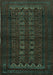 Machine Washable Persian Turquoise Traditional Area Rugs, wshtr1816turq