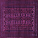 Square Machine Washable Persian Purple Traditional Area Rugs, wshtr1816pur