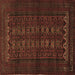 Square Persian Brown Traditional Rug, tr1816brn