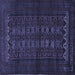 Square Persian Blue Traditional Rug, tr1816blu