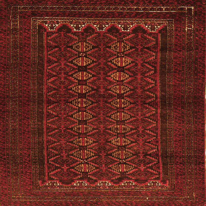 Serging Thickness of Persian Orange Traditional Rug, tr1816org