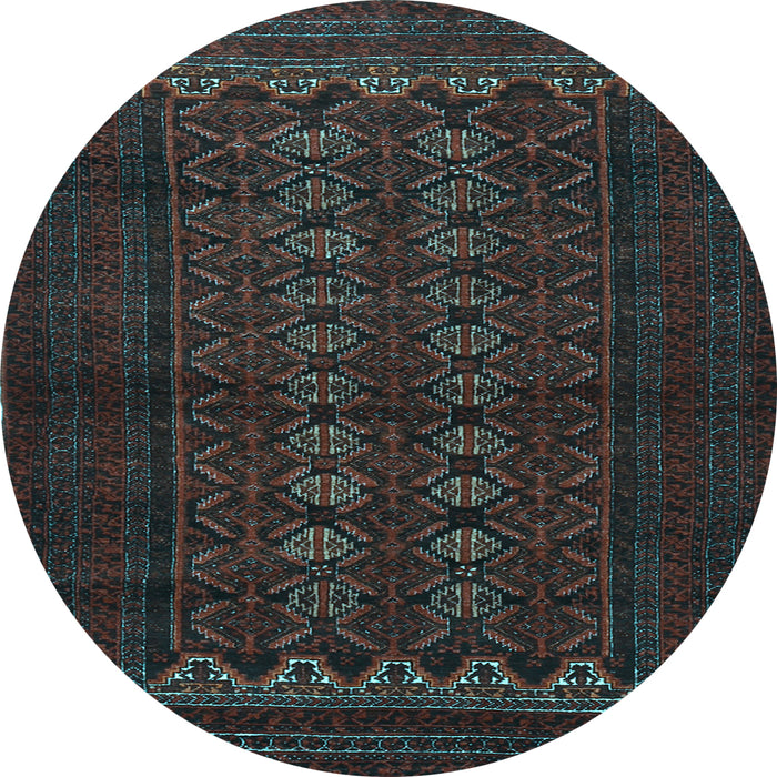 Round Machine Washable Persian Light Blue Traditional Rug, wshtr1816lblu