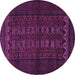 Round Persian Purple Traditional Rug, tr1816pur