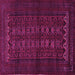 Square Machine Washable Persian Pink Traditional Rug, wshtr1816pnk