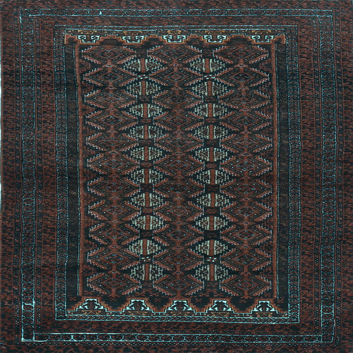 Square Persian Light Blue Traditional Rug, tr1816lblu