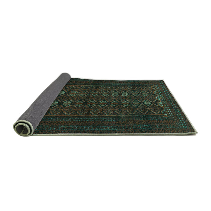 Sideview of Persian Turquoise Traditional Rug, tr1816turq