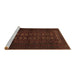 Sideview of Machine Washable Persian Brown Traditional Rug, wshtr1816brn