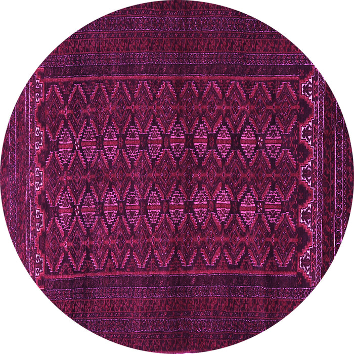 Round Machine Washable Persian Pink Traditional Rug, wshtr1816pnk