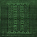 Square Persian Emerald Green Traditional Rug, tr1816emgrn