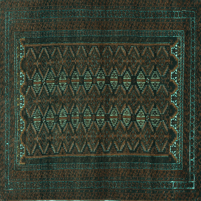 Square Persian Turquoise Traditional Rug, tr1816turq
