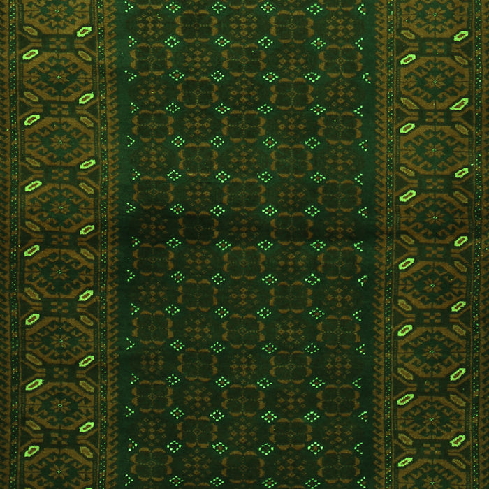 Serging Thickness of Machine Washable Persian Green Traditional Area Rugs, wshtr1817grn