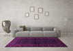 Machine Washable Persian Purple Traditional Area Rugs in a Living Room, wshtr1817pur